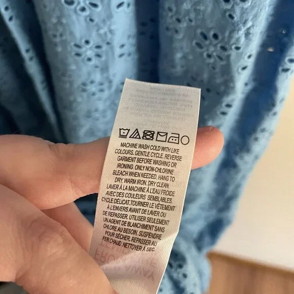 Hatley Women S Blue Eyelet Cotton Tasseled Sleeveless Tiered Emma Maxi Dress - Picture 10 of 12